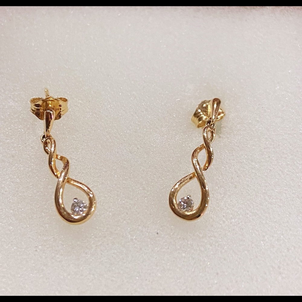 Zales infinity loop drop diamond earrings